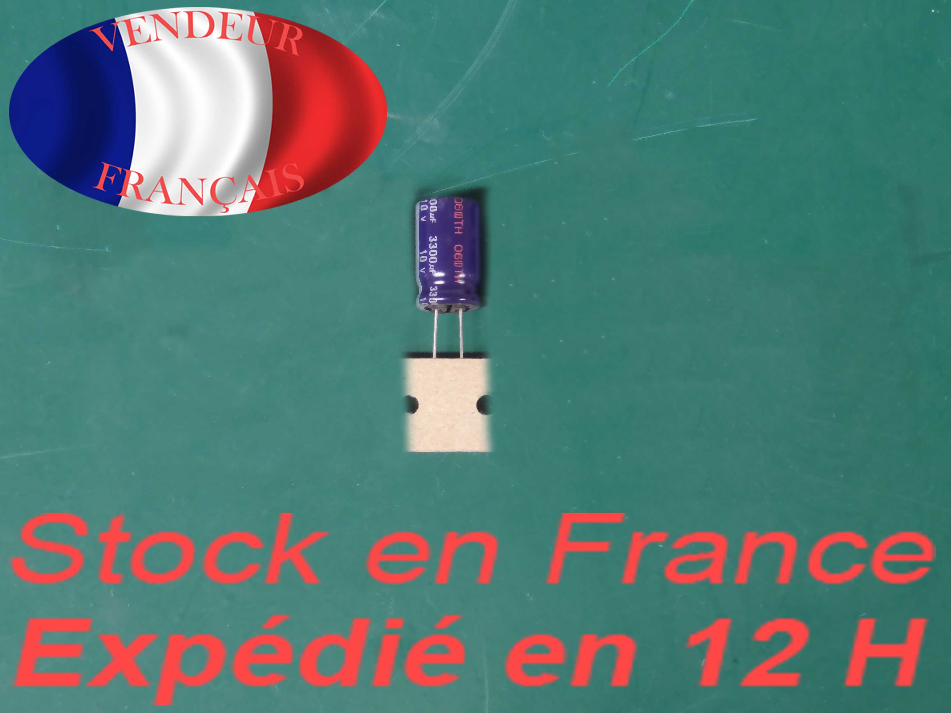 PANASONIC 3300 uF 10 V condensateur capacitor X10 85°C marque//brand